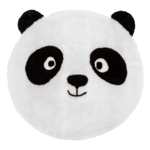 Covor rotund panda cu urechi SMILE, Ø 100 cm