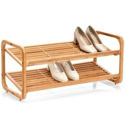 Suport din bambus pentru pantofi, încălțăminte, 2 niveluri, ZELLER