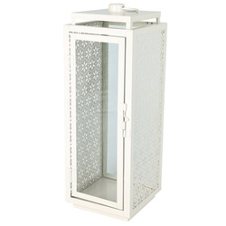 Lantern metalic lumanare, 14,5 x 14,5 x 39 cm