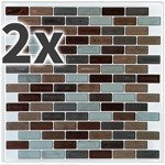 Autocolante, mozaic dreptunghiular, 25 x 25 cm, 2 buc