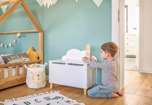 Lada pentru jucarii, din lemn CLOUD, 60 cm