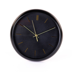 Ceas de perete modern, cu ace aurii, Ø 31 cm