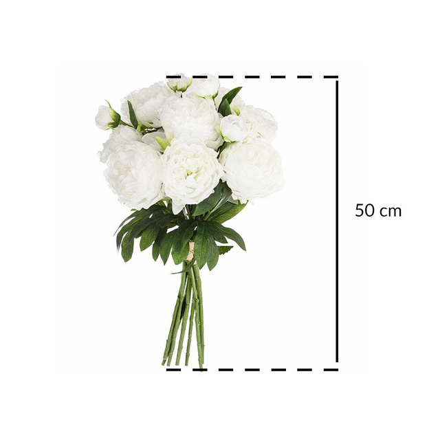 Flori artificiale Buchet bujor, inaltime 50 cm