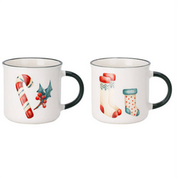 Set de cești din porțelan de 200 ml, 2 buc.