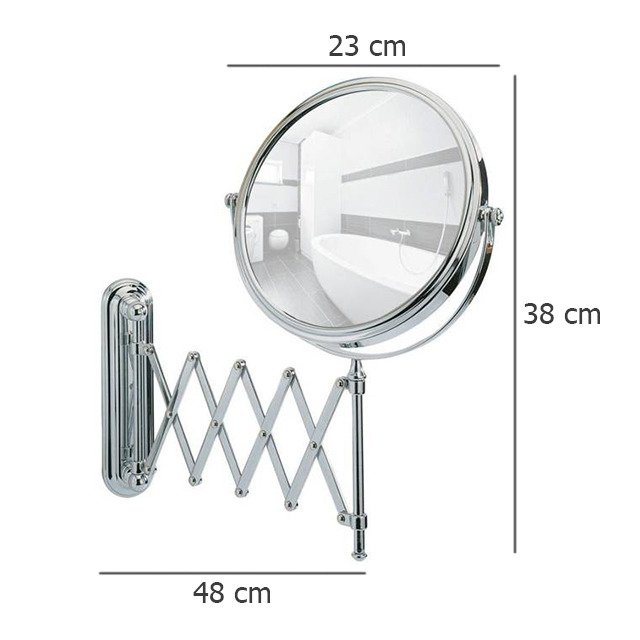 Oglindă cosmetică ARM DELUXE cu braț telescopic, mărire x5, WENKO