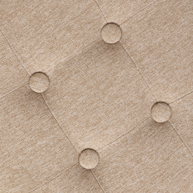 Puf capitonat cu picioare LEANDRE, 35 x 35 cm