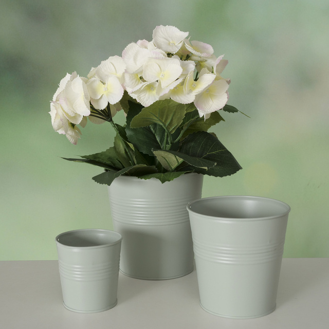 Ghivece de gradina zincate Lingo, exterioare, 3 bucati