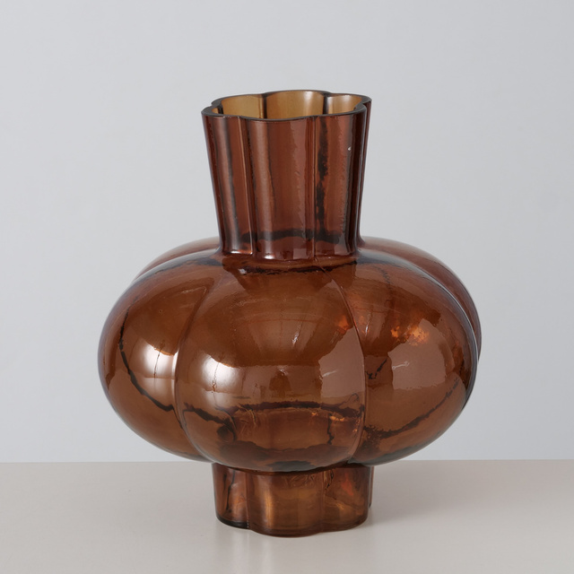 Vasă de sticlă MAHONI voluminoasă, 20 cm