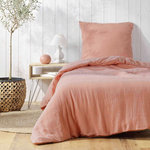 Set de lenjerie de pat din bumbac cu textură, ANGELIA, 140 x 200 cm