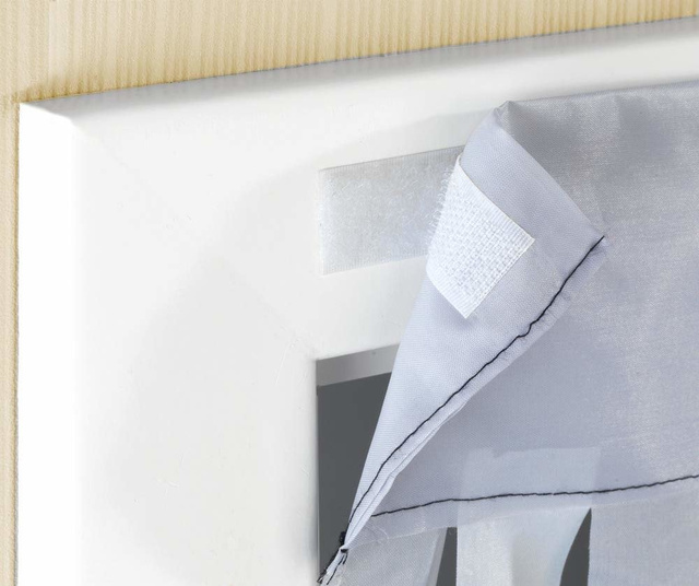 Perdeă pentru ușa cu benzi, 90 x 200 cm, gri