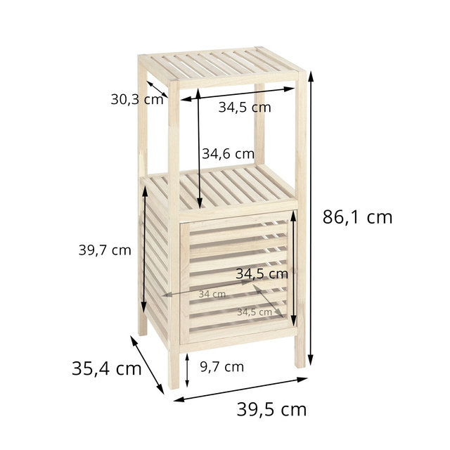 Raft de baie Norvegia, Wenko, 3 niveluri, Lemn, Maro
