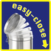 Coș de gunoi LEMAN, Easy Close, 12 l, WENKO, argintiu