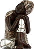 Figurină Buddha în halat de argint, înălțime 29,5 cm