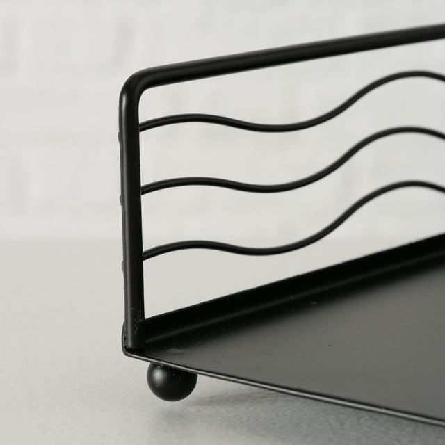 Suport pentru șervețele din metal negru Shirin, 17 x 17 cm