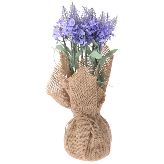 Plantă artificială într-o pungă de pânză, 26 cm