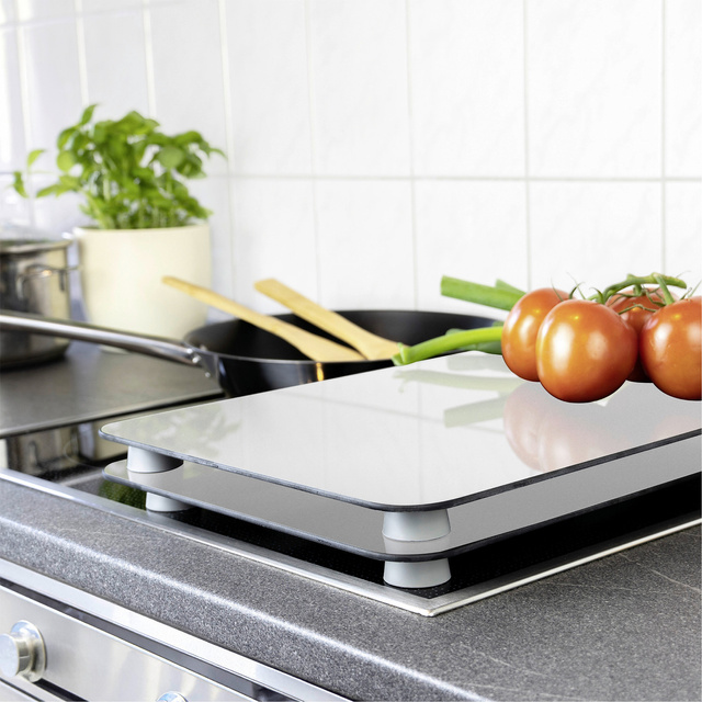 Plăci de sticlă pentru aragaz SILVER, 2 bucăți, WENKO, argintiu