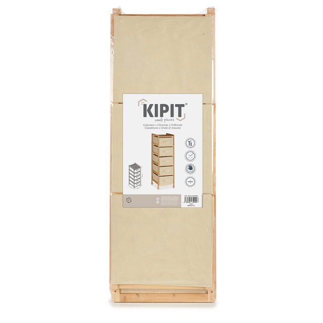 Comodă cu 5 sertare din material textil