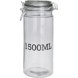 Borcan cu capac cu clips, cu informatii despre capacitate