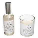 Set parfum, alb, spray si lumânare, 90 g