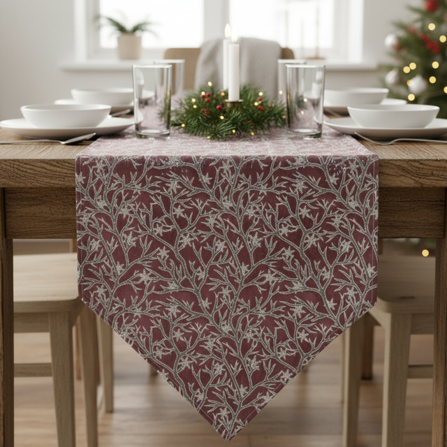 Traversa masa de Craciun, ren, 150 cm