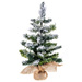 Brad artificial acoperit cu zapada, cu baza in sac de iuta, 50 cm