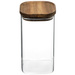Recipient din sticlă cu capac din lemn de salcâm, 1,3 L