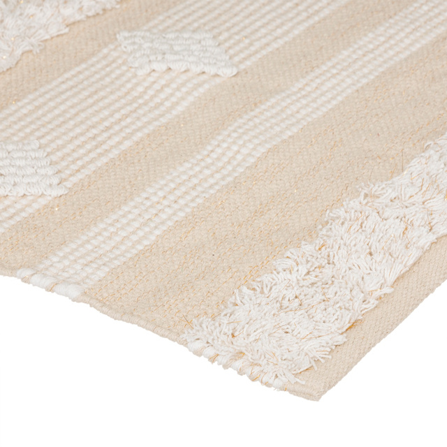Covor bej Cot Sand, bumbac, boho, 60 x 90 cm