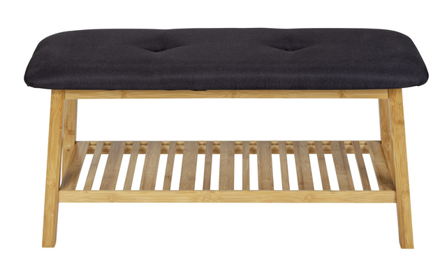 Dulap pantofi cu scaun, bambus, Ecori, WENKO