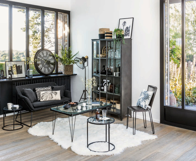 Cos din iuta tesuta cu dungi, cosuri de diverse marimi, 4 bucati in set