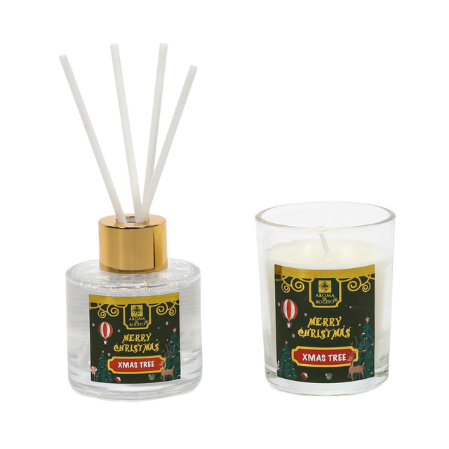 Set de parfum ulei 40 ml + lumânare, brad.