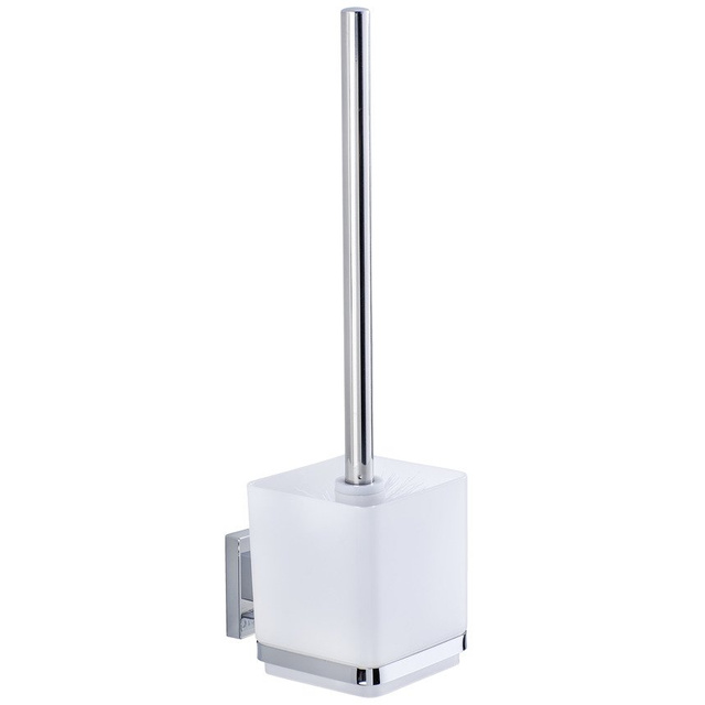 Perie WC cu suport Quadro, Alb, 37x12,5x9,5 cm, WENKO