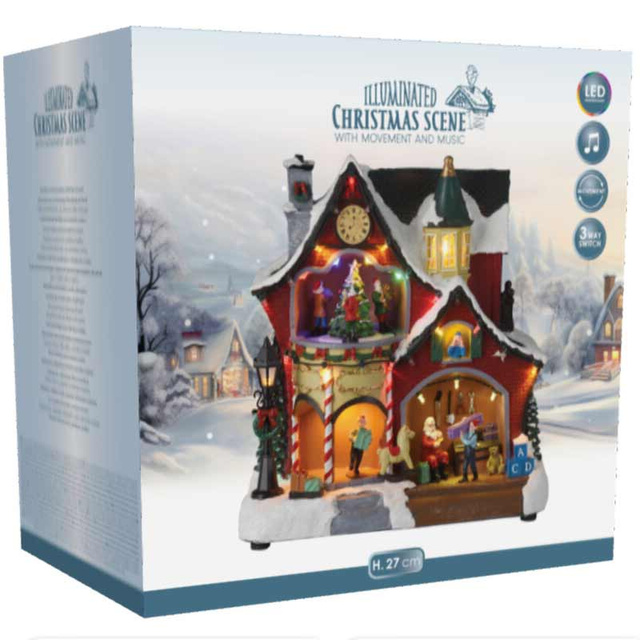 Scenă de sărbătoare mobilă Reședința lui Moș Crăciun