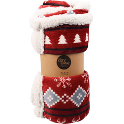 Pătură festivă dublă, 130 x 160 cm, roșie