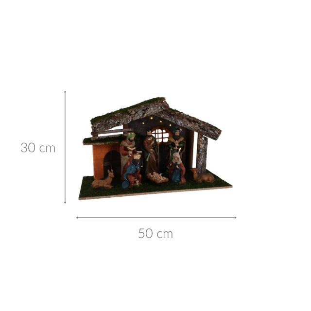 Icoană de Crăciun cu LED, 8 personaje