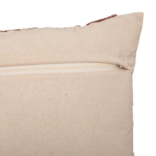 Perna decorativa cu franjuri Ali, macrame, margele, 40 x 40 cm