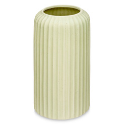 Vaza ceramica cu striatii, verde, inaltime 40 cm