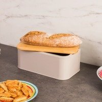 Cutie de metal cu un capac din bambus, 2 în 1, ZELLER