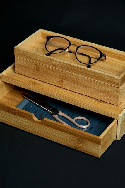 Organizator de baie TERRA pentru obiecte mici, bambus, WENKO