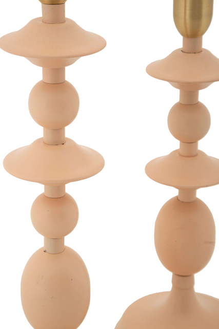 Set de 2 suporturi pentru lumânări GEMINI din metal, înălțimi 29 cm & 33 cm