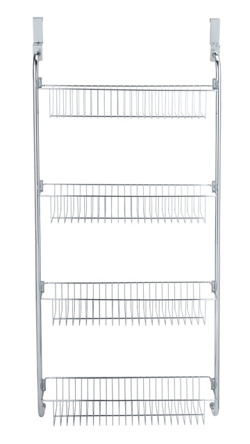 Raft cu cosuri pentru montare pe usa, din otel cromat