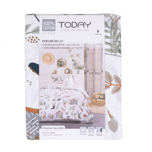 Lenjerie de pat pentru copii FOREST CABIN, 100% bumbac, 140 x 200 cm