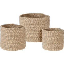 Coșuri de depozitare NATURALE, 3 buc
