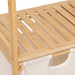 Raft din bambus cu coș pentru rufe TIDY BOX, 72 x 33 x 109 cm