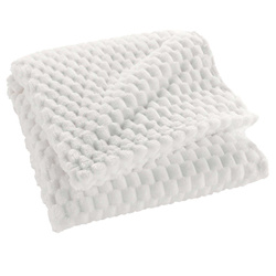 Pătură din flanel 125 x 150 cm FROSTY, albă