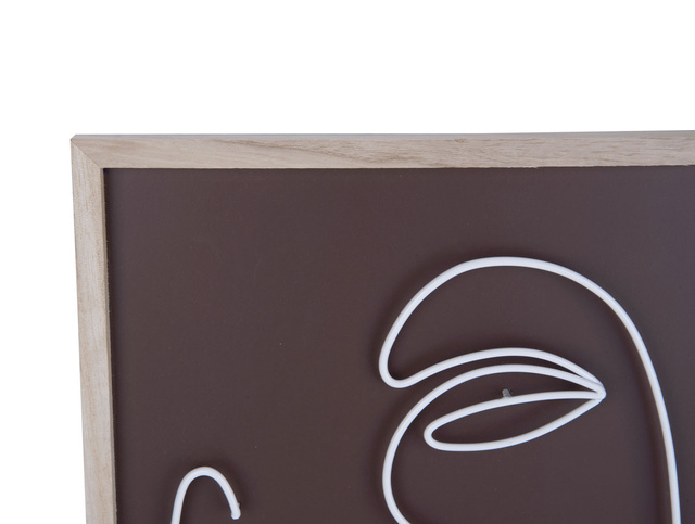 Decor de perete cu motiv metalic al feței, ART LINE