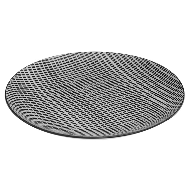 Serviciu masa pentru 6 persoane BOHEMIA, portelan, alb-negru