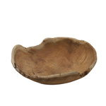 Bol decorativ din lemn de tec, diametru 30 cm