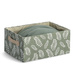 Cutie depozitare cu capac, bumbac, motiv frunze