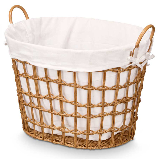 Coș de rufe țesut cu mânere, 42,5 x 55,6 x 40 cm