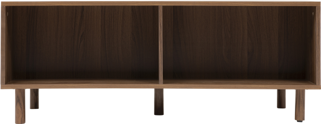 Masa de cafea cu rafturi închise SLIDY, culoare lemn închis, 108 x 60 x 42 cm